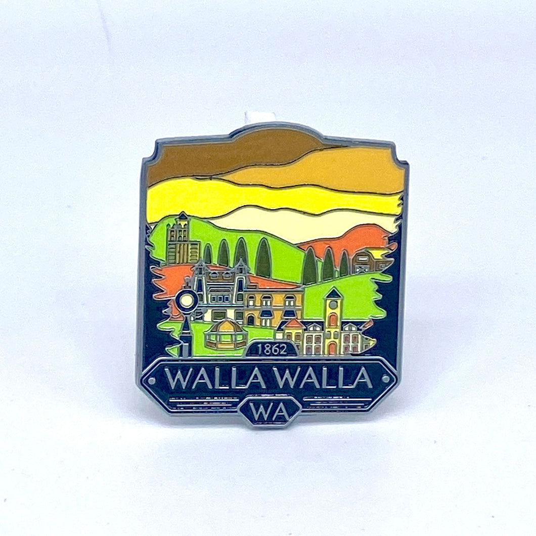 Walla Walla Washington - Enamel Magnet